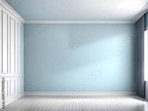 empty white room with wall, light color with copyspace