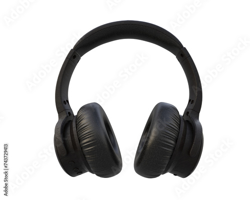 Headphones isolated on background 3d rendering illustration