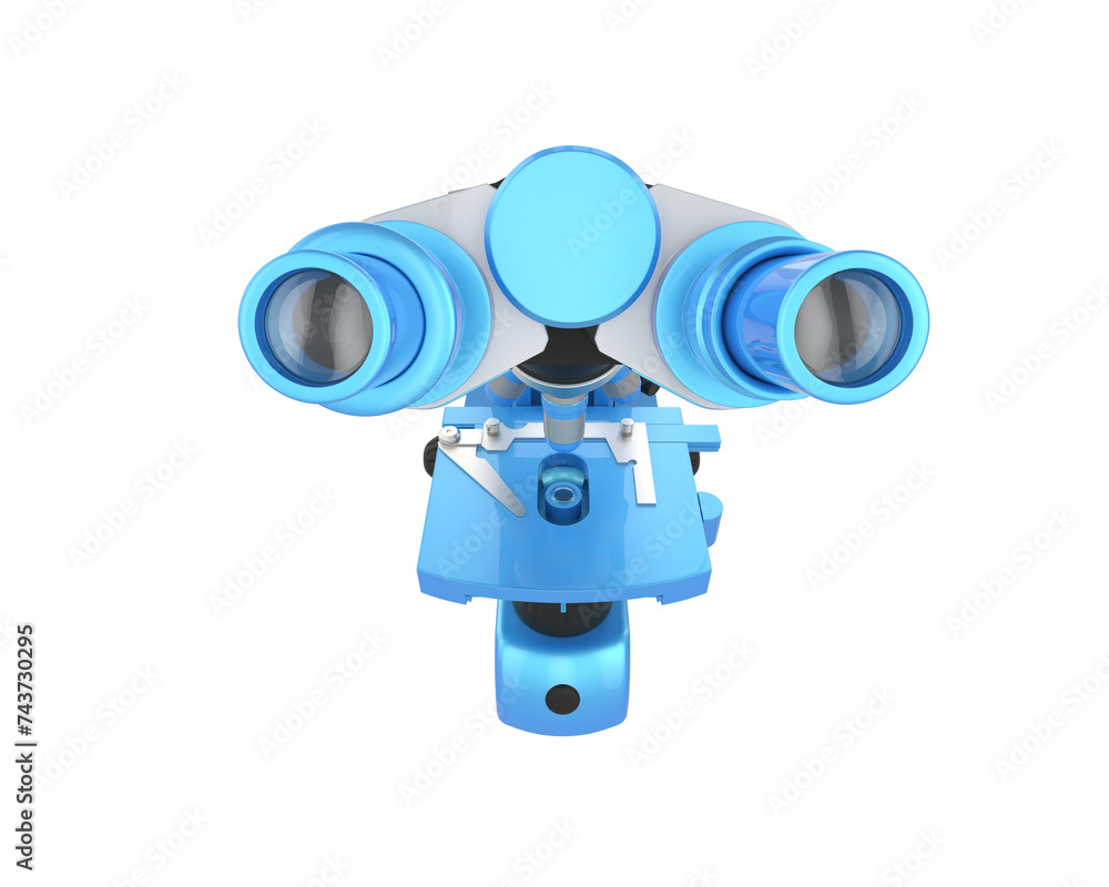 Microscope isolated on background. 3d rendering - illustration Microscope isolated on background. 3d rendering - illustration