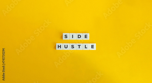 Side Hustle Term. Concept of Extra Income, Side Job or Gig, Additional Revenue, Boosting Income, Make More Money. photo