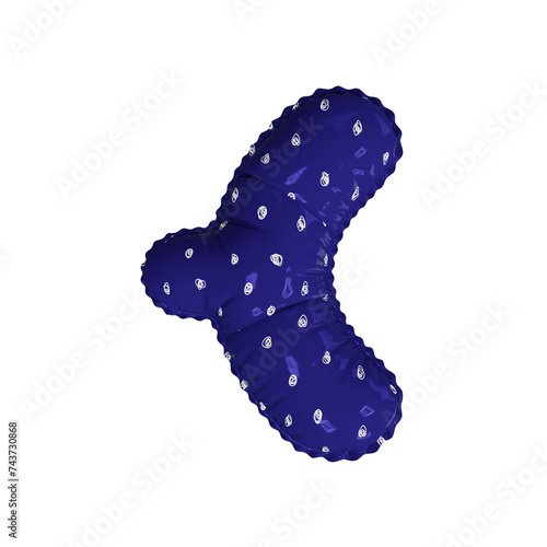 3D doodle polka dot pattern helium balloon "angle brackets" symbol 