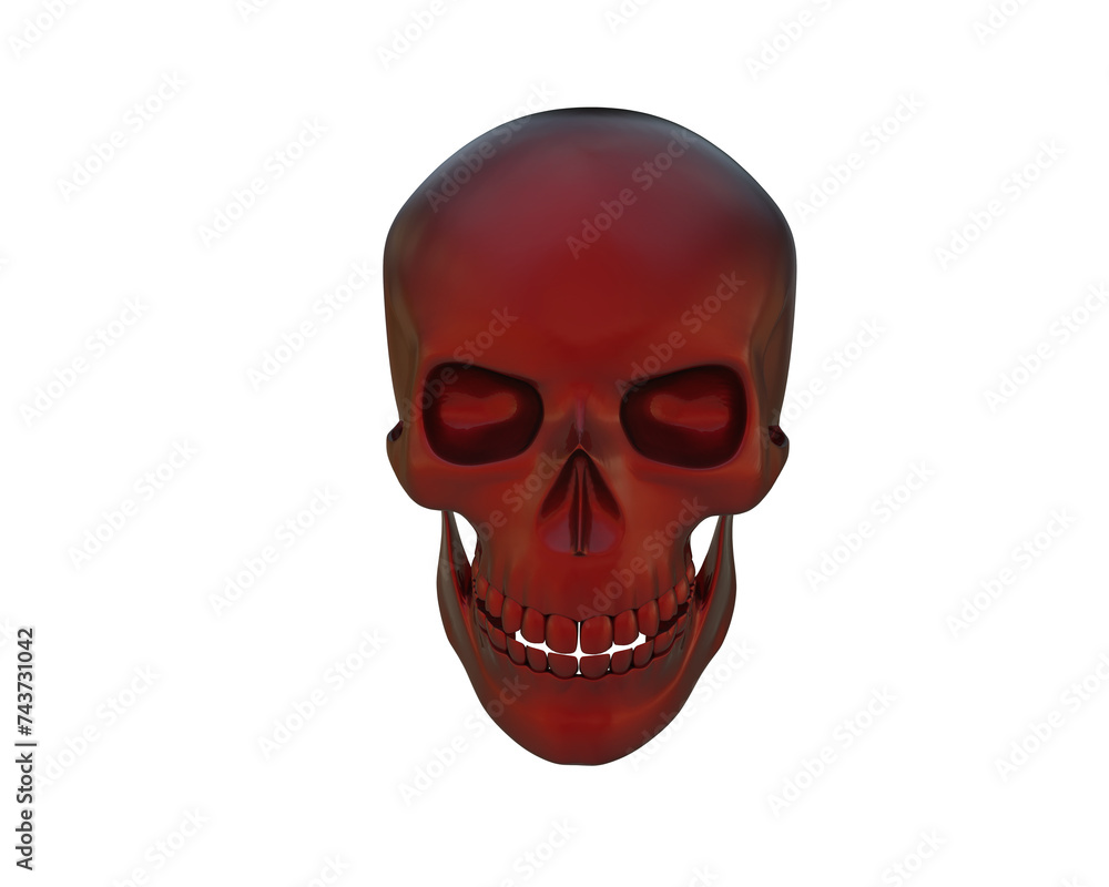 Fototapeta premium Skull isolated on background. 3d rendering - illustration