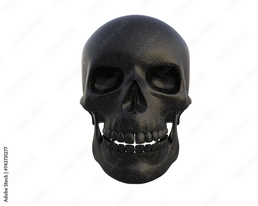 Fototapeta premium Skull isolated on background. 3d rendering - illustration