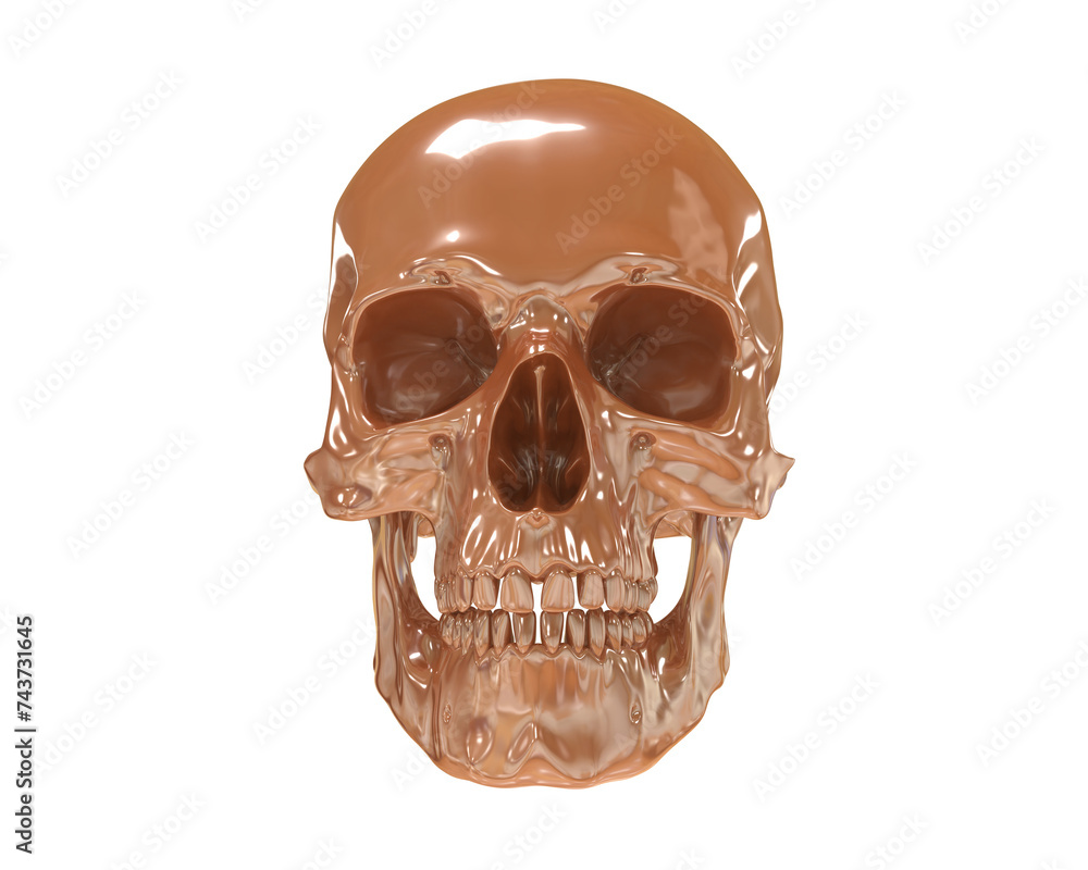 Obraz premium Skull isolated on background. 3d rendering - illustration