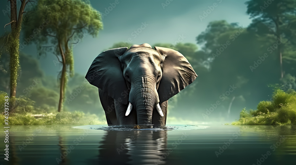 Fototapeta premium Elephant illustration