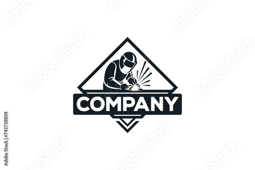 Creative logo design depicting the welding industry.	