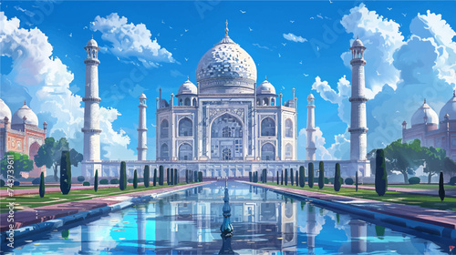 Taj Mahal illustration vectorial