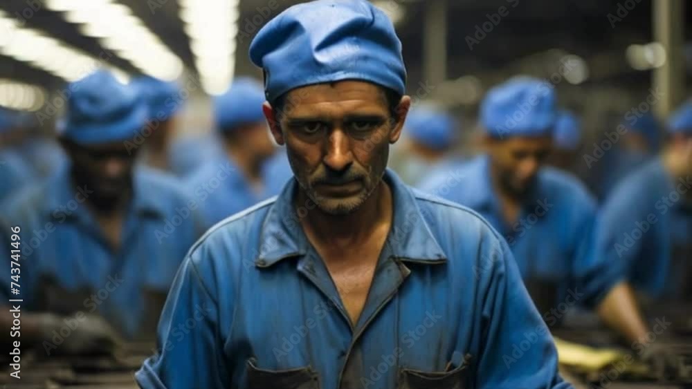 On the factory floor, a worker toils amidst the clangor of machinery and the scent of industry. With sweat on their brow and hands stained by grease, they embody the blue-collar spirit of hard work. On the factory floor, a worker toils amidst the clangor of machinery and the scent of industry. With sweat on their brow and hands stained by grease, they embody the blue-collar spirit of hard work.