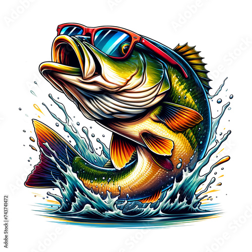 Cool Bass, Bass Fishing Clipart