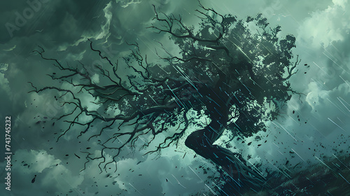 Wallpaper Mural background with bubbles. Generative AI Torontodigital.ca