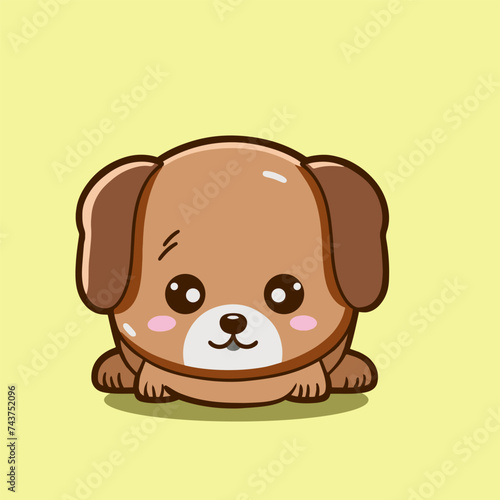 Cute Dog Sitting Cartoon Vector Icon Illustration. Animal Nature or Flat Cartoon Style Little beagle dog cartoon animal illustration on white