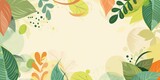 Autumn-inspired eco-friendly banner with a variety of colorful leaves, conveying a warm, seasonal feel.
