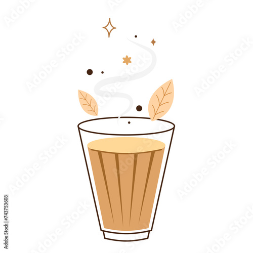 Indian hot drink vector. Indian chai icon. Chai is Indian drink. Kerala tea shop illustration vector eps. Indian Kerala roadside. Kerala tea shop line drawing. Kerala Old.