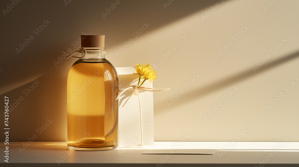 bottle of essentiel oil bottle of essentiel oil