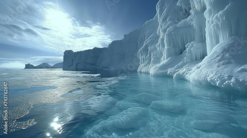 Crystal Dreams: Winter's Embrace at Glacier Lagoon