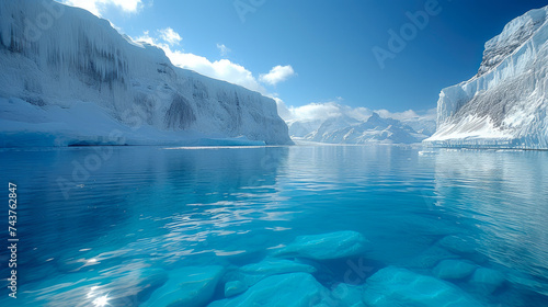 Icy Serenity: Exploring Glacier Lagoon in Winter © Andrii 