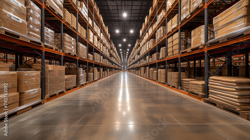 Efficient Logistics Hub: Modern Warehouse Operations © Andrii 