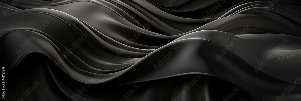 black wavy fabric flowing like a visual symphony, creating a dynamic and elegant movement black wavy fabric flowing like a visual symphony, creating a dynamic and elegant movement