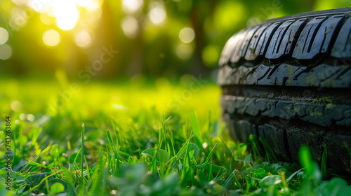 Grass-Ready Traction: Summer Tire Close-up