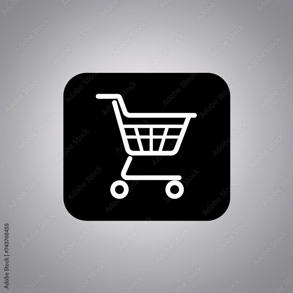 Black silhouette, tattoo of a trolley on white background. Vector. Black silhouette, tattoo of a trolley on white background. Vector.