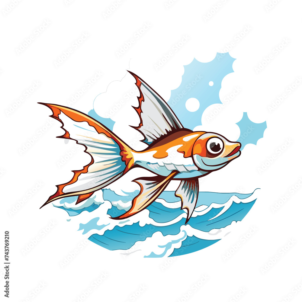 flying fish vector