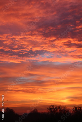red sunset sky © Denis