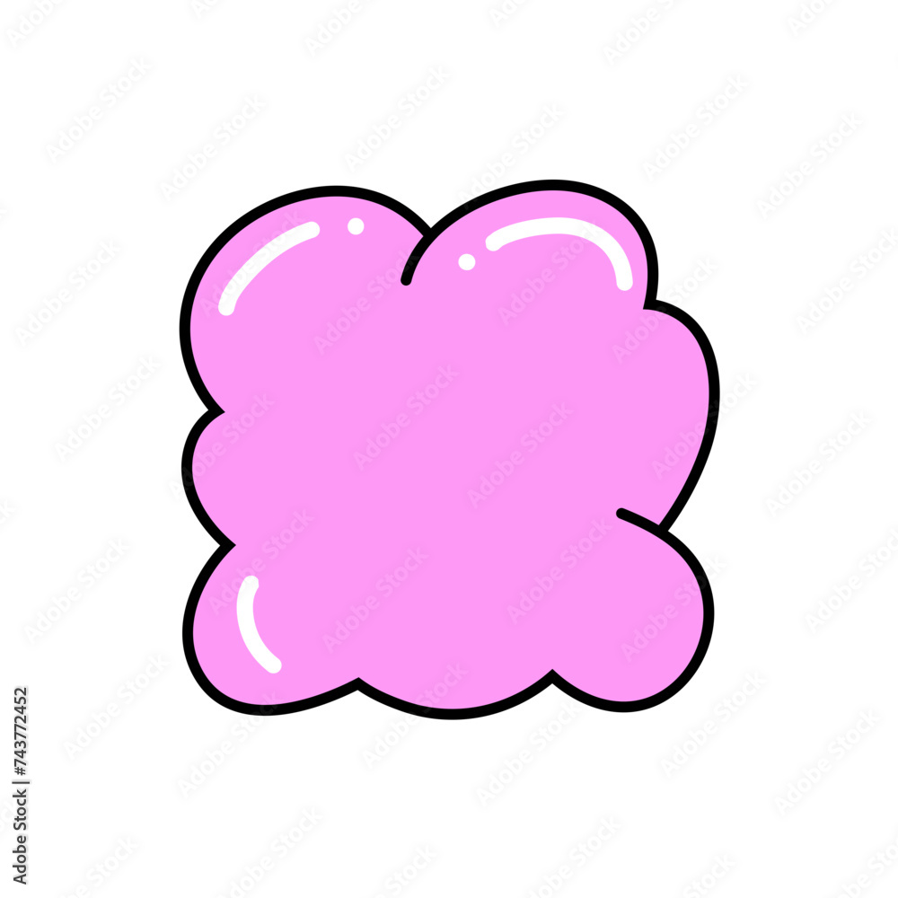 Bubble abstract shapes sticker