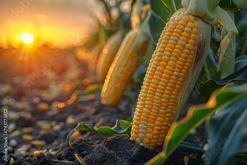 Close-Up of a Corn on the Cob