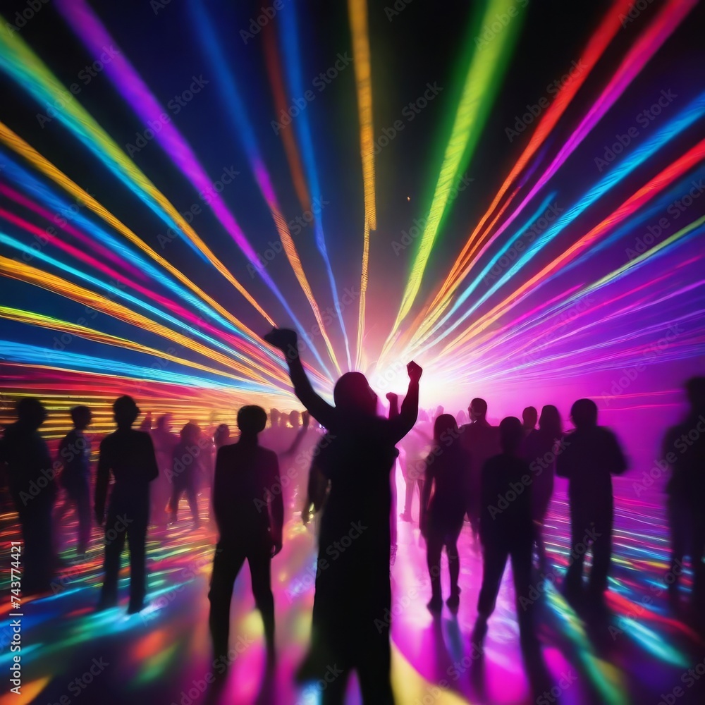 disco club night life people dancing laser light disco club night life people dancing laser light