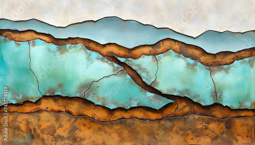 Abstract ocean-inspired artwork, blending vibrant colors and fluid patterns to evoke the beauty of underwater scenes