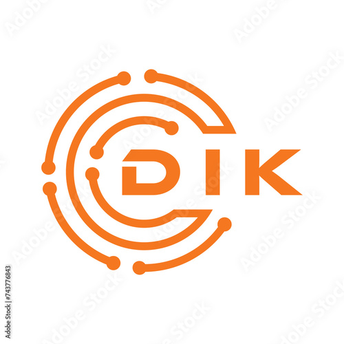 DIK letter design. DIK letter technology logo design on white background. DIK Monogram logo design for entrepreneur and business.