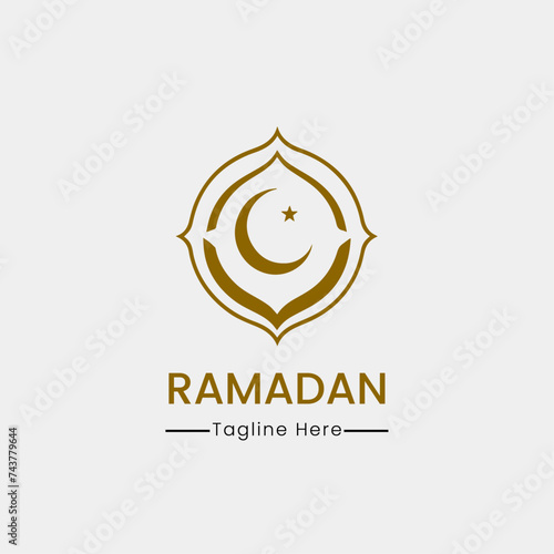 ramadan islamic logo design icon template minimalist