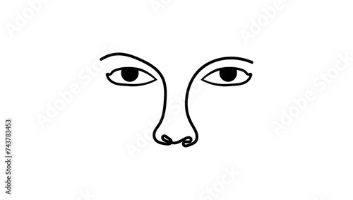 Face t-zone  emblem,  black isolate silhouette