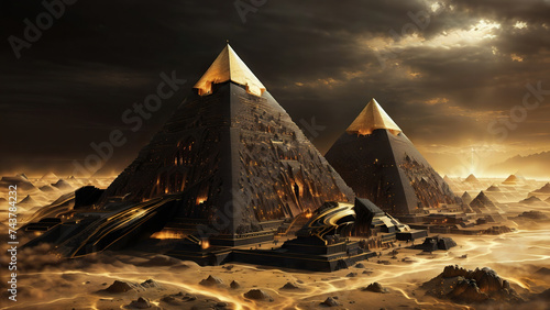 The fantastic beauty of the pyramids of black stone and gold that other civilizations built