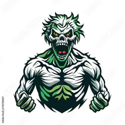 zombie head vector