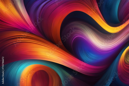 Vibrant Color Waves Abstract Digital Artwork