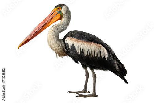 Towering Greater Adjutant Cutout on Transparent Background