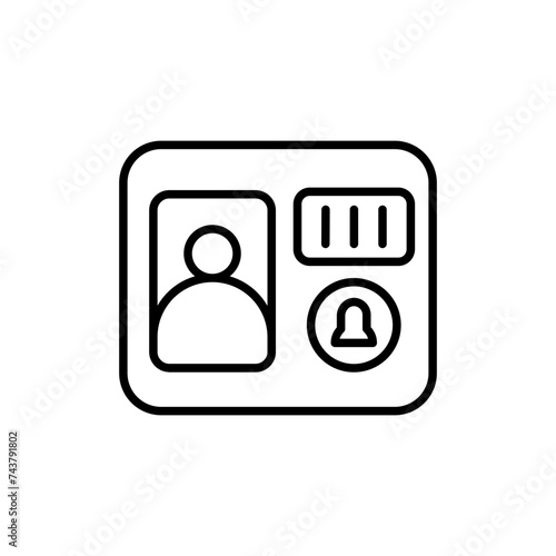 Door bell outline icons, minimalist vector illustration ,simple transparent graphic element .Isolated on white background