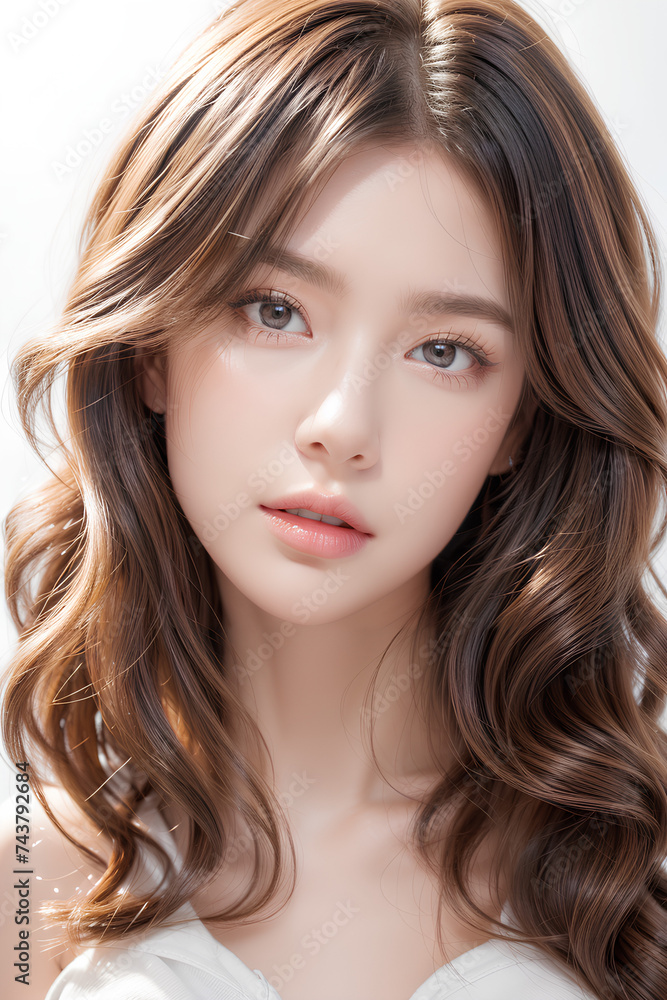 Gorgeous Young Female Model - Fashion or Cosmetics Model - Beauty with Perfect Fine Features - Beautiful Smooth Hair Gorgeous Young Female Model - Fashion or Cosmetics Model - Beauty with Perfect Fine Features - Beautiful Smooth Hair