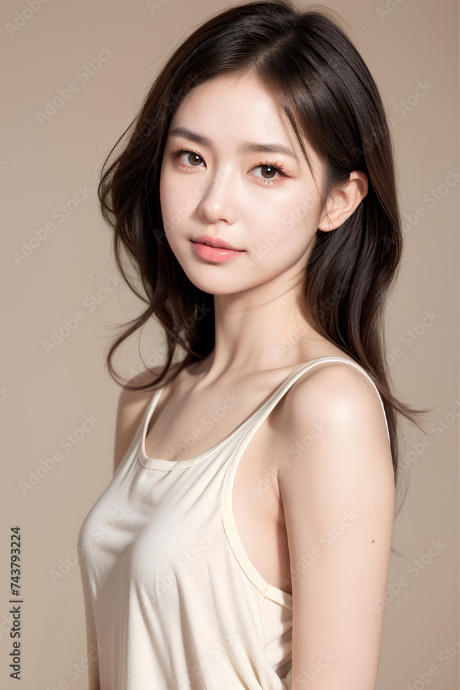Gorgeous Young Female Model - Fashion or Cosmetics Model - Beauty with Perfect Fine Features - Beautiful Smooth Hair Gorgeous Young Female Model - Fashion or Cosmetics Model - Beauty with Perfect Fine Features - Beautiful Smooth Hair