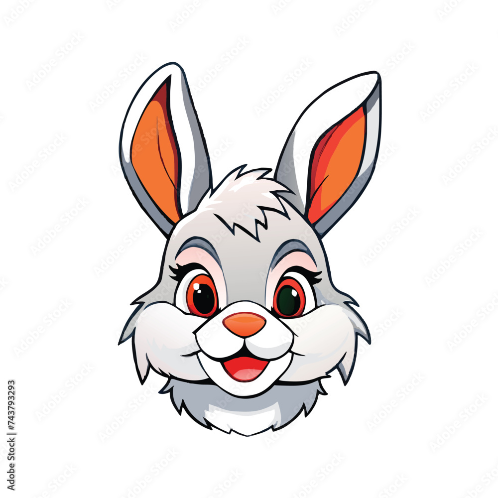 bunny head vector