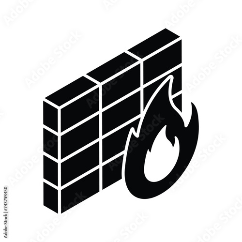 An amazing vector of firewall, internet security icon