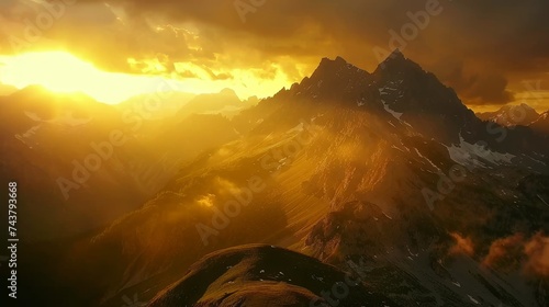 The setting sun casts drama...