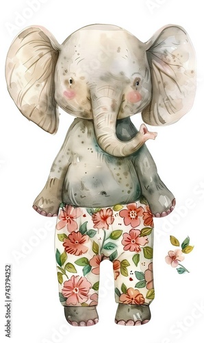 AI elefantino illustrazione per bambini 01 photo