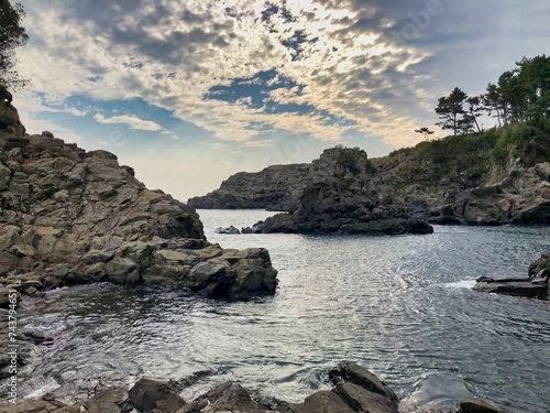 rocky island and views from the sea
