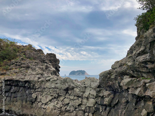 rocky island and views from the sea