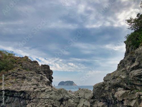 rocky island and views from the sea