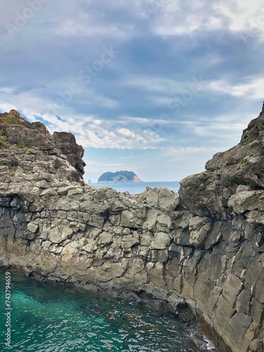 rocky island and views from the sea