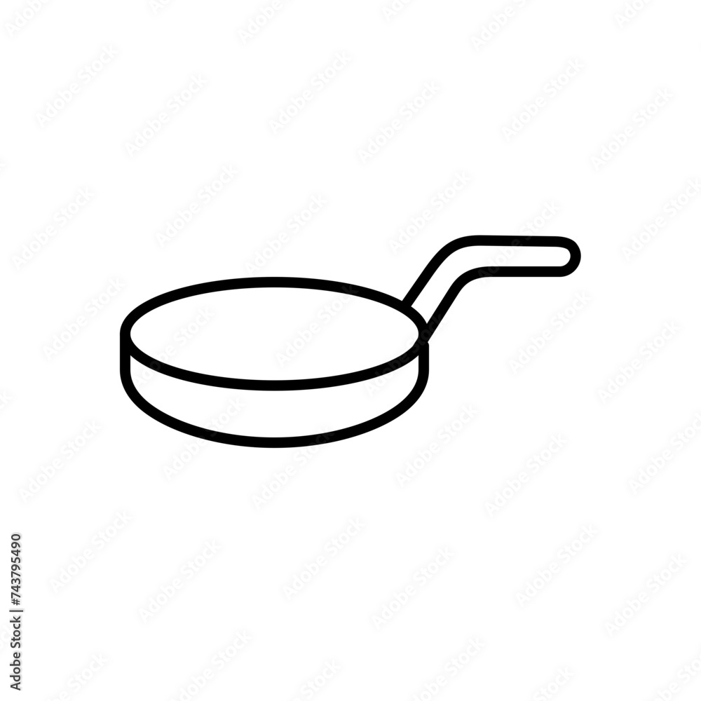 Frying pan outline icons, minimalist vector illustration ,simple transparent graphic element .Isolated on white background Frying pan outline icons, minimalist vector illustration ,simple transparent graphic element .Isolated on white background