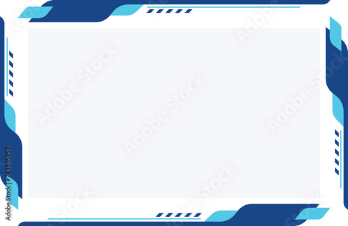 White background added with futuristic border blue and light blue. Editable background with lot of text space